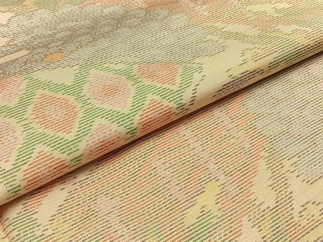 平和屋着物▽本場大島紬 単衣 風景吉祥花文 正絹 逸品 AABC7495jh