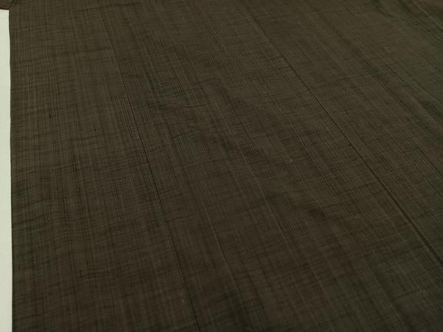 平和屋着物▽男性 紬 単衣 縞 正絹 逸品 AABC7496jh