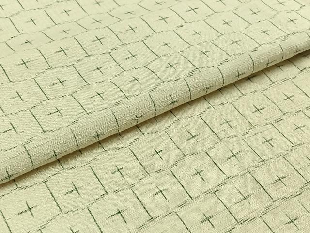 平和屋着物▽上質な紬 単衣 亀甲文 正絹 逸品 AABC7518jh