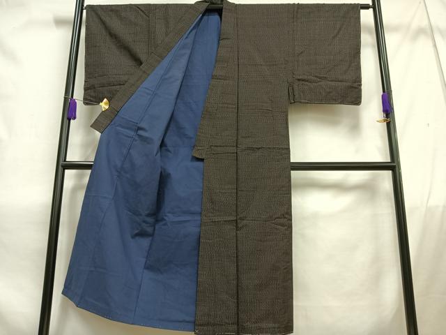 平和屋着物■男性　紬　縞　正絹　逸品　AABC7630oa