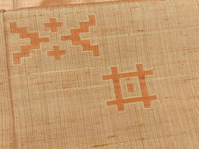 平和屋着物■上質な紬　幾何学文様　正絹　逸品　AABC7680oa