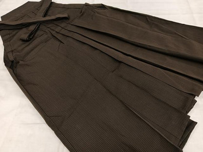 平和屋着物●男性 馬乗り袴 縞 正絹 逸品 AABC7688oa