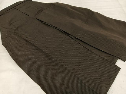 平和屋着物●男性 馬乗り袴 縞 正絹 逸品 AABC7688oa