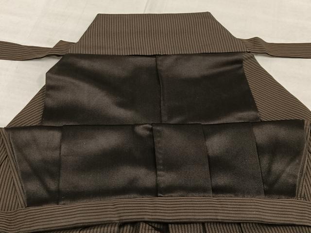 平和屋着物●男性 馬乗り袴 縞 正絹 逸品 AABC7688oa