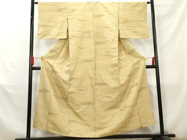 平和屋着物■上質な紬　亀甲柄　正絹　逸品　AABC7820cs
