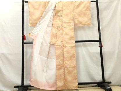 平和屋着物■小紋　青海波地紋　暈し染め　洗える着物　AABC7874cs