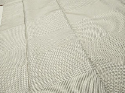 平和屋着物■お召　横段文　正絹　逸品　AABC7991cs