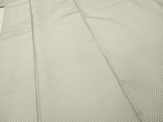 平和屋着物■お召　横段文　正絹　逸品　AABC7991cs