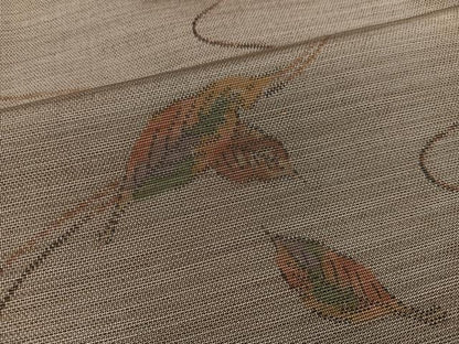 平和屋着物●本場大島紬 カタス7マルキ 舞葉文 正絹 逸品 AABC8017ph