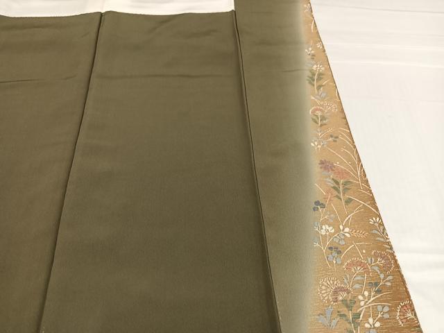 平和屋着物●訪問着 駒刺繍 草花文 暈し染め 金彩 正絹 逸品 AABC8034ph