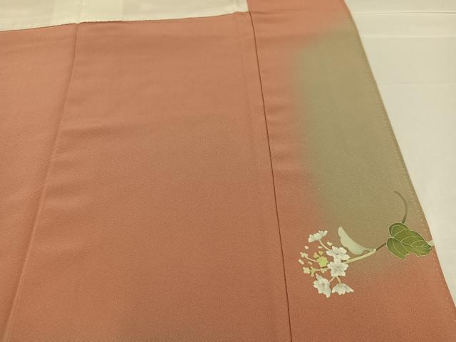 平和屋着物●訪問着　友禅　作家物　枝花文　暈し染め　正絹　逸品　AABC8047ph