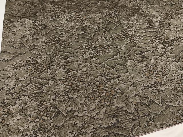 平和屋着物●上質な紬　風景樹林文　正絹　逸品　AABC8051ph