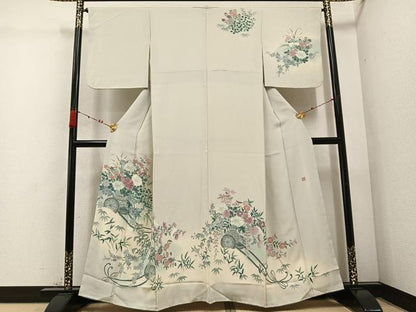 平和屋着物●訪問着　作家物　花車文　暈し染め　正絹　逸品　AABC8052ph