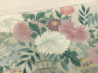 平和屋着物●訪問着　作家物　花車文　暈し染め　正絹　逸品　AABC8052ph