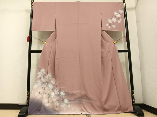 平和屋着物●訪問着 遠山枝垂れ桜文 暈し染め 正絹 逸品 未使用 AABC8053ph