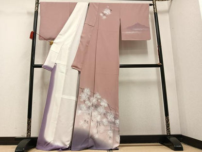 平和屋着物●訪問着 遠山枝垂れ桜文 暈し染め 正絹 逸品 未使用 AABC8053ph