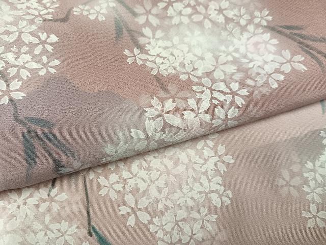 平和屋着物●訪問着 遠山枝垂れ桜文 暈し染め 正絹 逸品 未使用 AABC8053ph