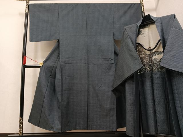 平和屋着物●男性　本場大島紬　アンサンブル　亀甲絣　正絹　逸品　AABC8059ph