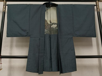 平和屋着物●男性　本場大島紬　アンサンブル　亀甲絣　正絹　逸品　AABC8059ph