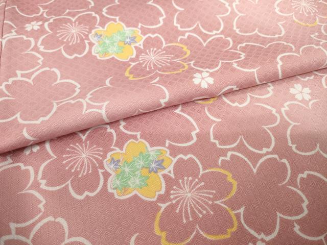 平和屋着物●小振袖 二尺袖 桜尽くし 暈し染め 洗える着物 AABC8089ck