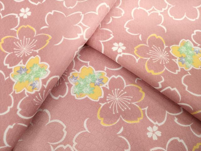 平和屋着物●小振袖 二尺袖 桜尽くし 暈し染め 洗える着物 AABC8089ck