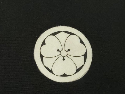平和屋着物●男性 黒紋付 羽織セット 正絹 逸品 AABC8099ck