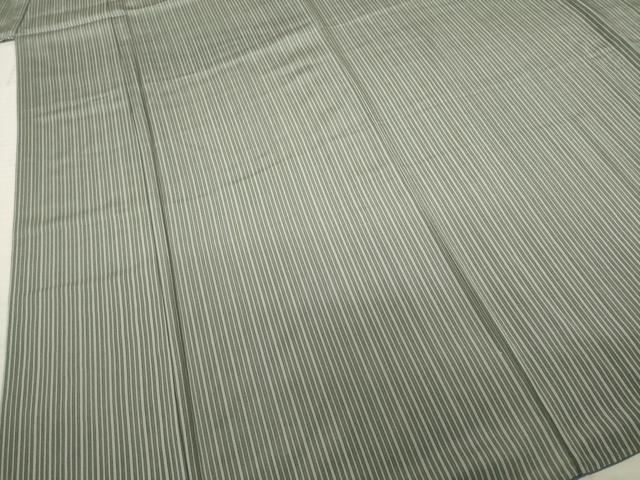 平和屋着物●上質な小紋 縞 正絹 逸品 AABC8135ck