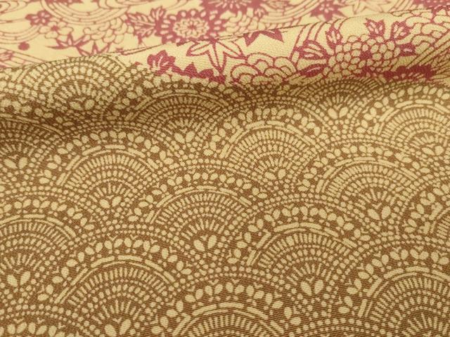 平和屋着物●訪問着 型染め 道長吉祥花文 正絹 逸品 AABC8139ck