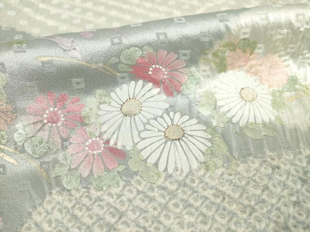 平和屋着物●訪問着 総絞り 松皮菱花文 ロング丈 正絹 逸品 AABC8145ck