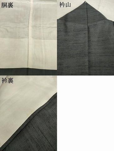 平和屋着物●インド・アッサム 野蚕糸 手織 ムガシルク 紬 色無地 蝋色 銀座越後屋扱い 正絹 逸品 AABC8151ck