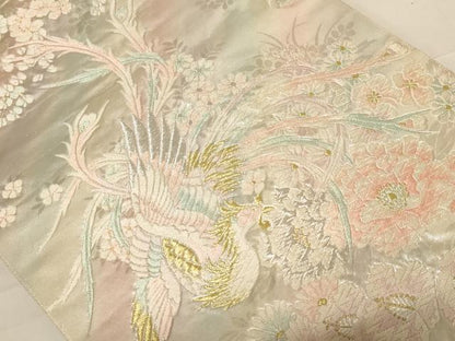 平和屋着物◎六通柄袋帯　唐織　鳳凰花文　金銀糸　正絹　逸品　AABC8335dt
