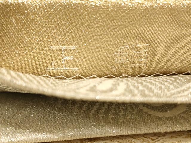 平和屋着物◎両面　六通柄袋帯　楽器文　孔雀文　佐賀つづれ織　金銀糸　正絹　逸品　AABC8339dt