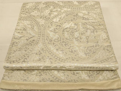 平和屋着物◎六通柄袋帯　花鳥文　銀糸　正絹　逸品　AABC8350dt