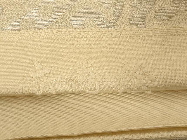 平和屋着物◎六通柄袋帯　花鳥文　銀糸　正絹　逸品　AABC8350dt
