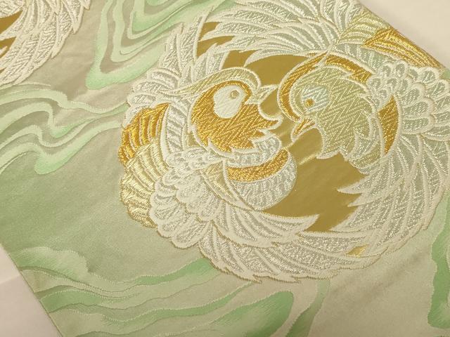 平和屋着物◎六通柄袋帯　唐織　双鳥文　金銀糸　正絹　逸品　AABC8371dt