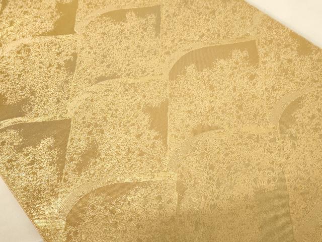 平和屋着物◎本佐賀錦 六通柄袋帯 立波文 金糸 正絹 逸品 AABC8375dt