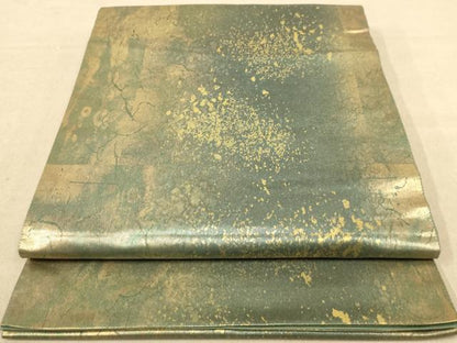 平和屋着物◎六通柄袋帯 霞文 引箔 正絹 逸品 AABC8423dt
