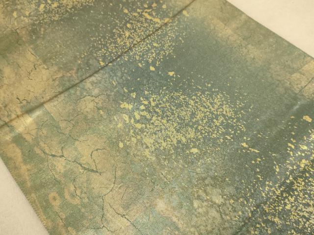 平和屋着物◎六通柄袋帯 霞文 引箔 正絹 逸品 AABC8423dt