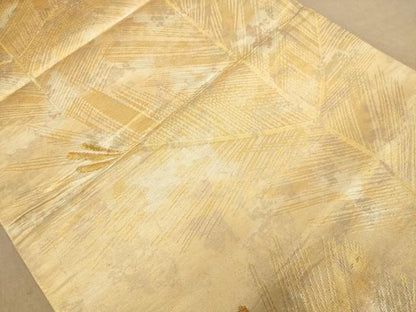 平和屋着物◎六通柄袋帯 枝松文 金糸 正絹 逸品 AABC8455dt