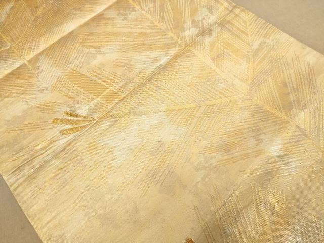 平和屋着物◎六通柄袋帯 枝松文 金糸 正絹 逸品 AABC8455dt