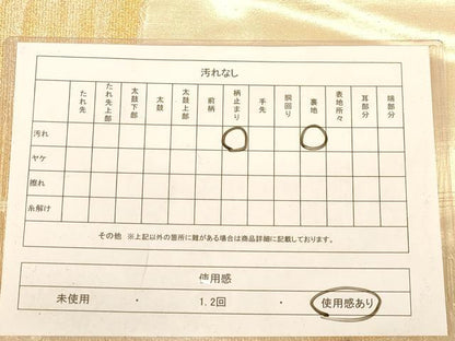 平和屋着物◎六通柄袋帯 立波文 金糸 正絹 逸品 AABC8456dt