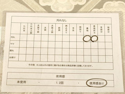 平和屋着物◎佐賀錦　六通柄袋帯　唐織　花鳥文　銀糸　正絹　逸品　AABC8506dt