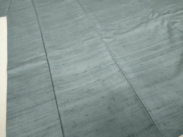 平和屋着物●上質な紬　霞文　鉛色　三越扱い　正絹　逸品　AABC8655ck