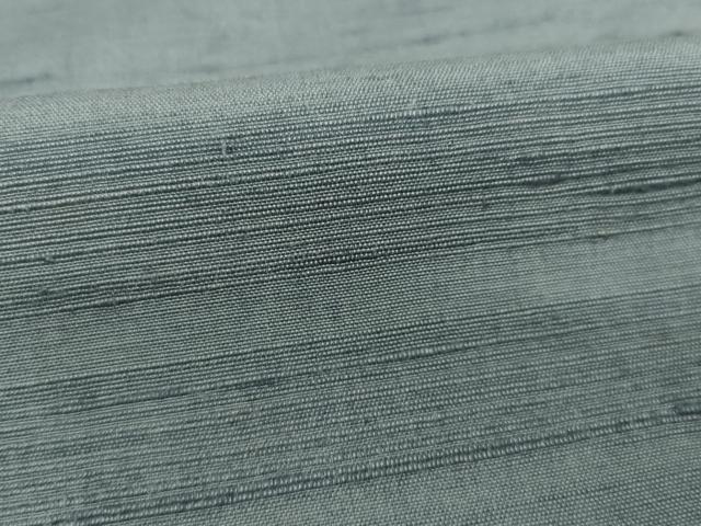 平和屋着物●上質な紬　霞文　鉛色　三越扱い　正絹　逸品　AABC8655ck