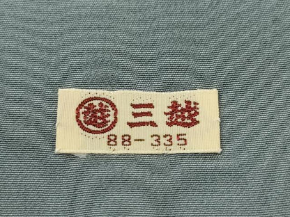平和屋着物●上質な紬　霞文　鉛色　三越扱い　正絹　逸品　AABC8655ck