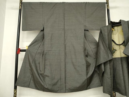 平和屋着物●男性 本場大島紬 アンサンブル 亀甲絣 正絹 逸品 AABC8661ck