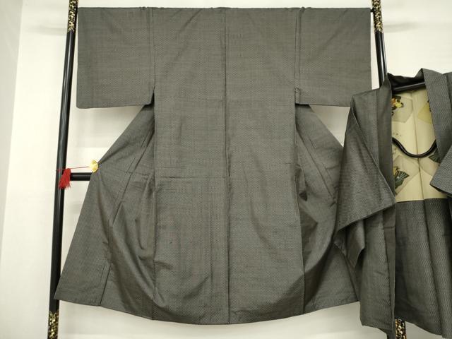 平和屋着物●男性 本場大島紬 アンサンブル 亀甲絣 正絹 逸品 AABC8661ck