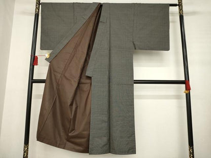 平和屋着物●男性 本場大島紬 アンサンブル 亀甲絣 正絹 逸品 AABC8661ck