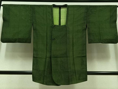 平和屋着物▽道行コート スリーシーズン 春夏秋 塵除け 霞文 正絹 逸品 AABC8681jh