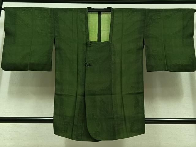 平和屋着物▽道行コート スリーシーズン 春夏秋 塵除け 霞文 正絹 逸品 AABC8681jh